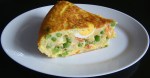 TORTILLA DE  ARVEJAS, ZANAHORIAS PAPAS GUISADAS