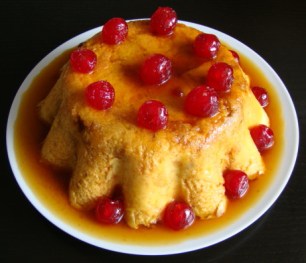 FLAN DE CEREZAS