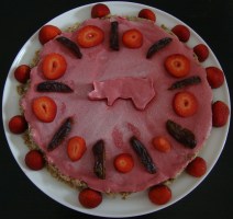 TARTA DE FRESA Y PLÁTANOS