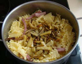 PASTA CON BERENJENAS Y JAMÓN_2