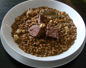LENTEJAS CON CASTAÑAS