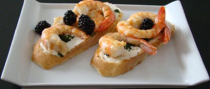 TOSTAS CON LANGOSTINOS