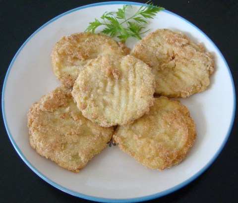 CALABACIN EMPANADO CON HARINA DE AREPAS