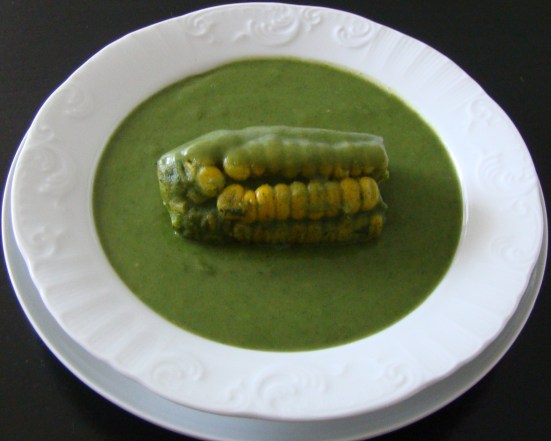 CREMA DE ESPINACAS CON PIÑA DE MILLO